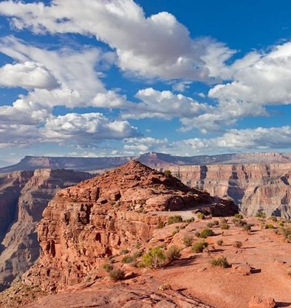 Grand Canyon West Rim Indian adventure helicopter tour with 2 hour landing including hop-on-hop-off shuttle to Eagle & Guano Point 